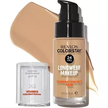 Жидкая основа для макияжа Revlon Colorstay для комбинированной и жирной кожи SPF 15, средний бежевый, 30 мл