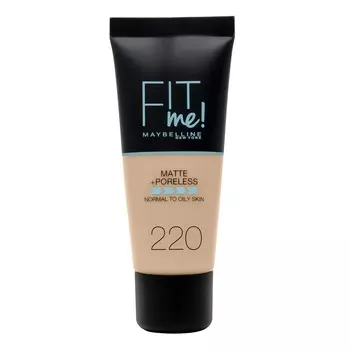 Жидкая основа fit me matte+poreless foundation Maybelline New York, цвет nr. 220 natural beige, 30 мл