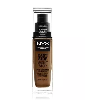 Жидкая основа NYX Professional Makeup Can't Stop Won't Stop 24-Hour Foundation, Nr. 16.7 - Warm Mahogany, 30 ml