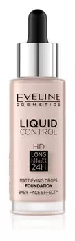 Жидкая основа с пипеткой Eveline Cosmetics Liquid Control, оттенок 005 Ivory 32 мл