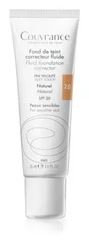 Жидкая основа SPF 20 Avne Couvrance, оттенок 2.0 Natural 30 мл