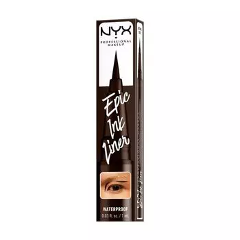 Жидкая подводка для глаз Epic ink liner с ручкой NYX Professional Makeup, цвет dark chocolate, 1 мл