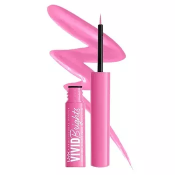 Жидкая подводка Vivid Brights, устойчивая к размазыванию, с точным кончиком Don'T Pink Twice, Nyx Professional Makeup