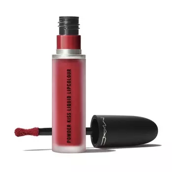 Жидкая помада powder kiss liquid lipcolour Mac, цвет ruby boo, 5 мл