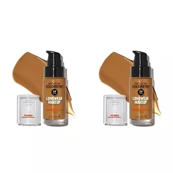 Жидкая тональная основа ColorStay для комбинированной и жирной кожи SPF 15 Pecan 1,0 унции — упаковка из 2 шт. Revlon