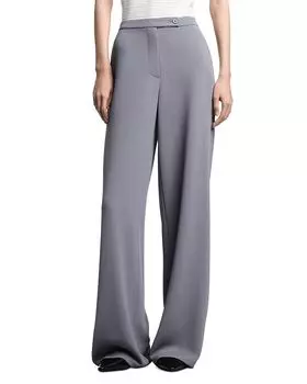 Жидкие бронированные брюки Palazzo Pants Emporio Armani, серый