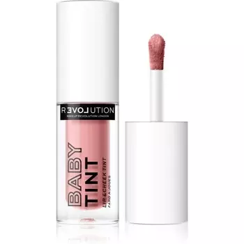 Жидкие румяна и блеск для губ Revolution Relove Baby Tint оттенок Rose 1,4 мл Inna Marka