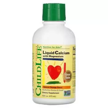 Жидкий кальций с магнием ChildLife, 474 мл