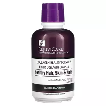 Жидкий Коллагеновый Комплекс для Здоровья Волос Кожи и Ногтей Rejuvicare со вкусом винограда