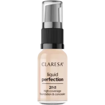 Жидкий консилер и покрывающая основа с гиалуроновой кислотой для лица 102 Claresa Liquid Perfection, 18 гр