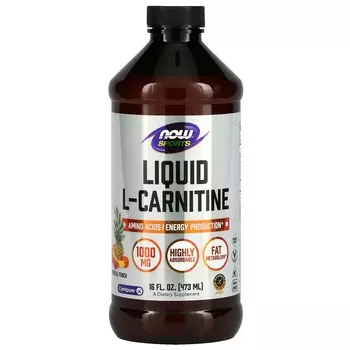 Жидкий L-карнитин NOW Foods Sports со вкусом тропических фруктов