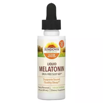 Жидкий мелатонин вишневый, Sundown Naturals, 59 мл