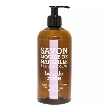 Жидкое марсельское мыло с оливковым маслом, аромат розового дерева rose liquid marseille soap with olive oil rose wood Terra, 500 мл