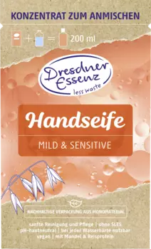 Жидкое мыло Dresdner Essenz Handseife-Konzentrat Mild & Sensitiv