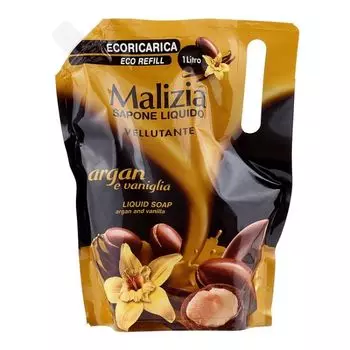 Жидкое мыло с аргановым маслом и ванилью Malizia, 1000 млl