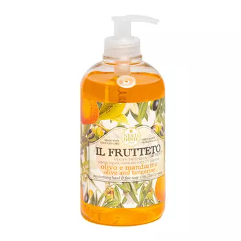 Жидкое мыло с оливковым маслом и мандаринами pure olive oil & tangerine liquid soap Nesti Dante, 500 мл