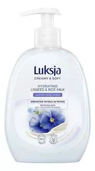 Жидкое сливочное мыло «Льняное и рисовое молоко», 500 мл Luksja, Creamy & Soft Moisturizing