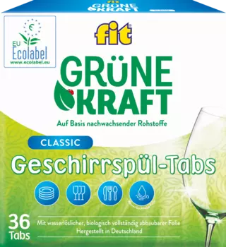 Жидкость для мытья посуды Green Kraft Classic Tabs 36 шт. fit