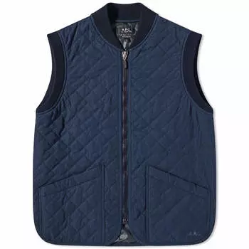 Жилет A.P.C. Silas Quilted, темно-синий