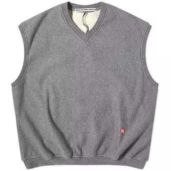 Жилет Alexander Wang Oversized Apple Logo, серый