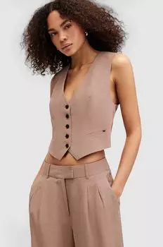 Жилет AllSaints, коричневый
