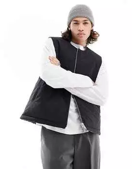 Жилет AllSaints Underground Reversible Leopard Print, черный