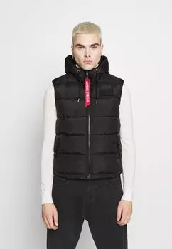 Жилет Alpha Industries HOODED PUFFER VEST, цвет Black