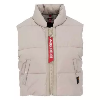 Жилет Alpha Industries Puffer Cropped, бежевый