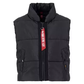 Жилет Alpha Industries Puffer Cropped, черный