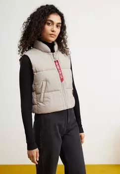 Жилет Alpha Industries УКОРОЧЕННЫЙ ПУФФЕР, цвет vintage sand