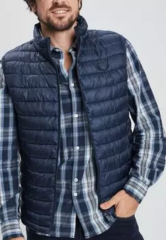 Жилет AMERICAN INSPIRATION FASHION COOL EASY SLEEVELESS STRAIGHT ZIP Creeks, цвет navy blue