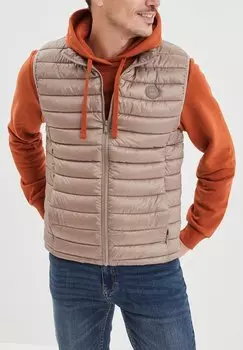 Жилет AMERICAN INSPIRATION FASHION COOL EASY SLEEVELESS STRAIGHT ZIP Creeks, темно-коричневый