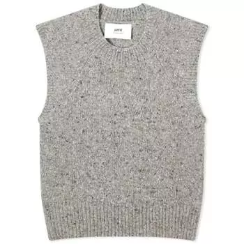 Жилет Ami Paris Ami Logo Knit, серый