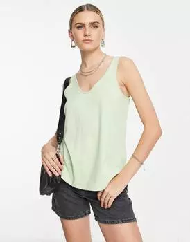 Жилет ASOS DESIGN Ultimate с круглым вырезом из смесового хлопка цвета шалфея - ЗЕЛЕНЫЙ