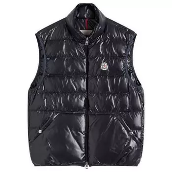 Жилет Aube High Shine Moncler, синий