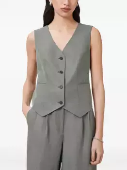 Жилет Averie на пуговицах AllSaints, серый