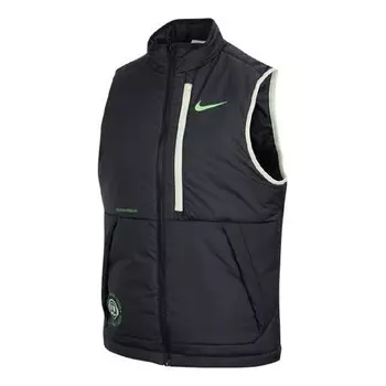 Жилет back large logo stay warm casual sleeveless vest black Nike, черный