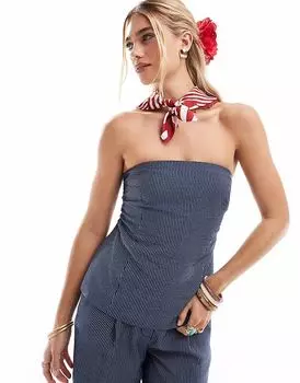 Жилет-бандо в полоску New Look синего цвета