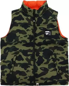 Жилет BAPE 1st Camo Reversible Down Vest 'Green', зеленый