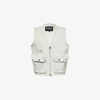 Жилет Barbour из хлопка с накладными карманами, серый