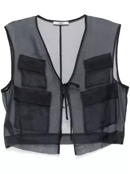 Жилет Barena из шелка, синий