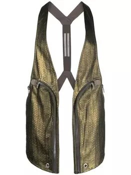Жилет Bauhaus из змеиной кожи Rick Owens, золотой