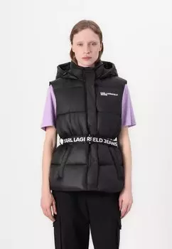 Жилет BELTED PUFFER Karl Lagerfeld Jeans, черный