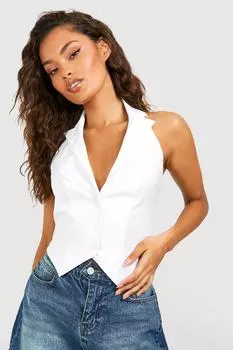 Жилет бенгалинский топ Boohoo, белый