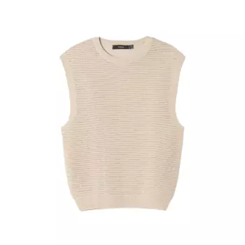 Жилет Bershka Mesh, кремовый