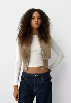 Жилет Bershka, песочный