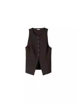 Жилет Bershka, темно-коричневый