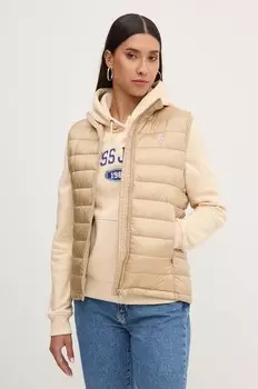 Жилет без рукавов Guess Guess Jeans, бежевый