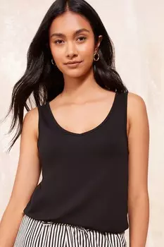 Жилет без рукавов из мягкого трикотажа Friends Like These, черный