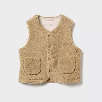 Жилет флисовый UNIQLO, коричневый